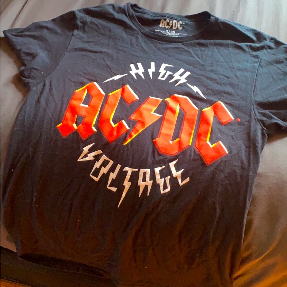 Black AC/DC Band Tee